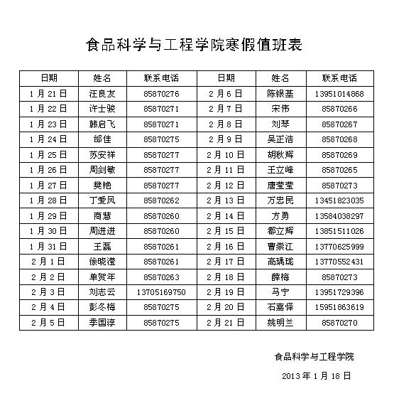 7790cnm必发集团寒假值班表